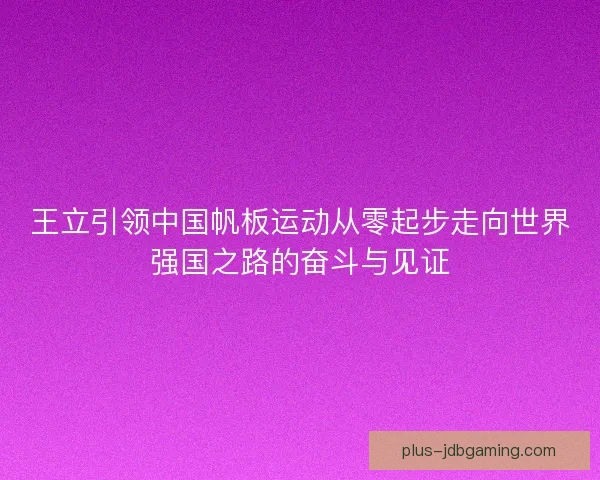 王立引领中国帆板运动从零起步走向世界强国之路的奋斗与见证 王立引领中国帆板运动从零起步走向世界强国之路的奋斗与见证